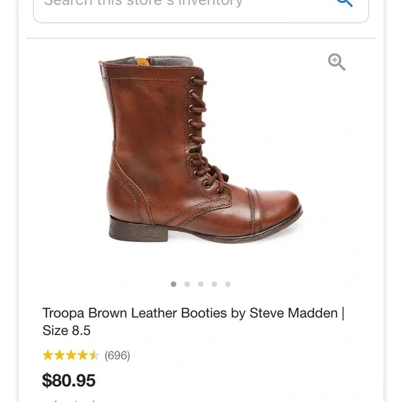 Brown Steve Madden combat boots - Picture 5 of 5